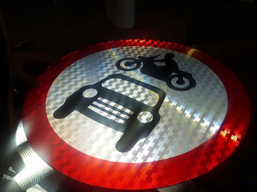 reflective vinyl road sign-reflexivo vinilo camino señal