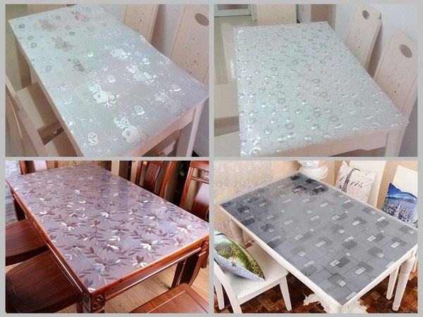 Textured soft glass table mat