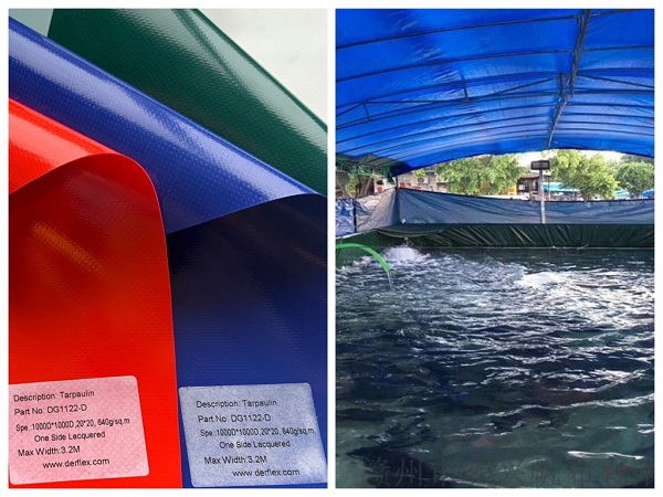 PVC coated tarpaulin for biofloc fish tank