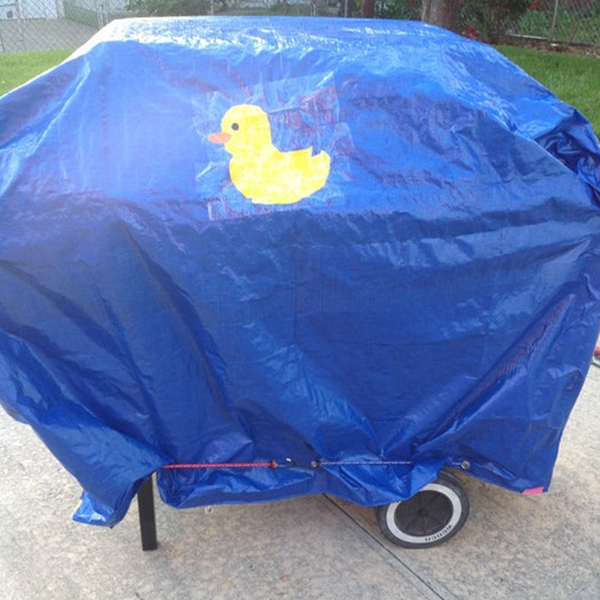 What kind of tarp to use for outside barbecue cover