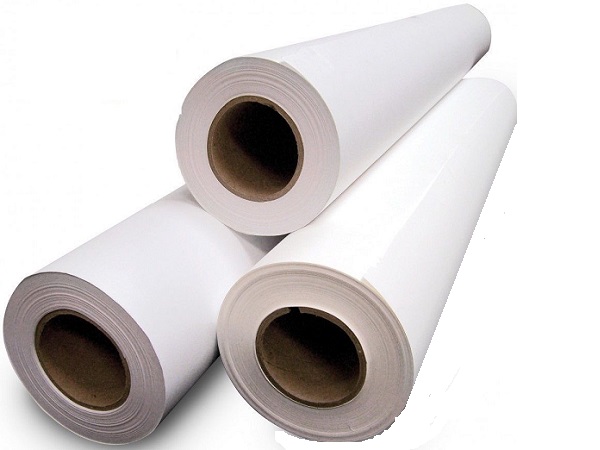 Gloss White PVC Adhesive Vinyl 4mil CALENDARED