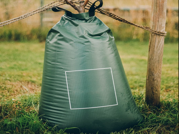 telas para bolsa de riego de árboles hecha de material de PVC duradero con cremallera