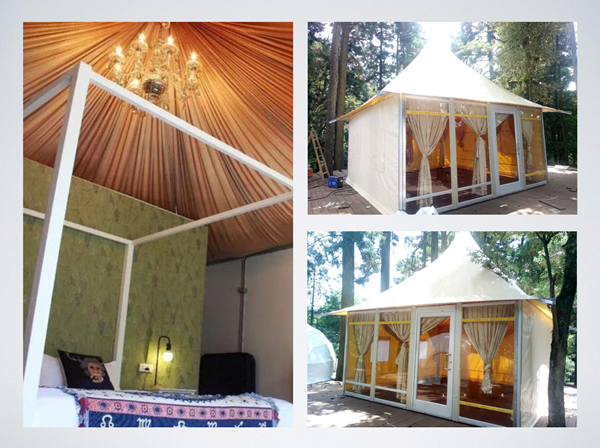 Lona ideal para hotel tienda glamping de membrana de pagoda